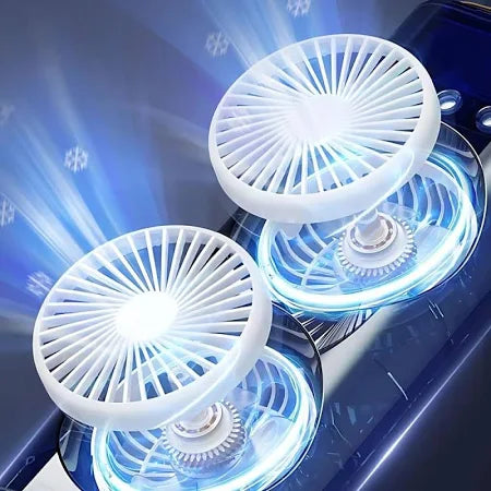 **"Portable USB Air Cooler & Humidifier – LED RGB, Dual Spray, 3-Speed Cooling Fan with Remote (White)"**